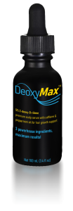 bottle of deoxymax hair growth serum